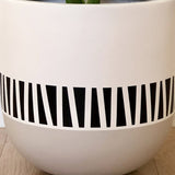 Small Pick Up Sticks Plant Pot in Dove Grey and Black