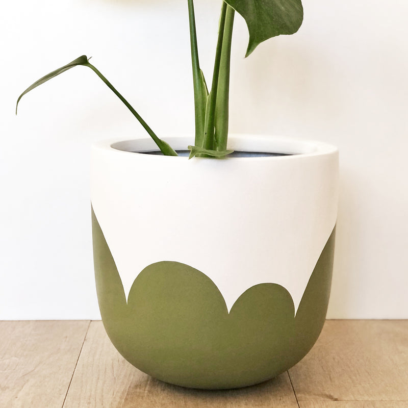 Custom Painted Boldly Bloom Lightweight Plant Pot